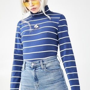 NEW Lazy Oaf Mr Lazy Stripe Turtleneck Shirt
